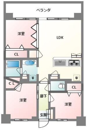 古島駅 徒歩34分 5階の物件間取画像